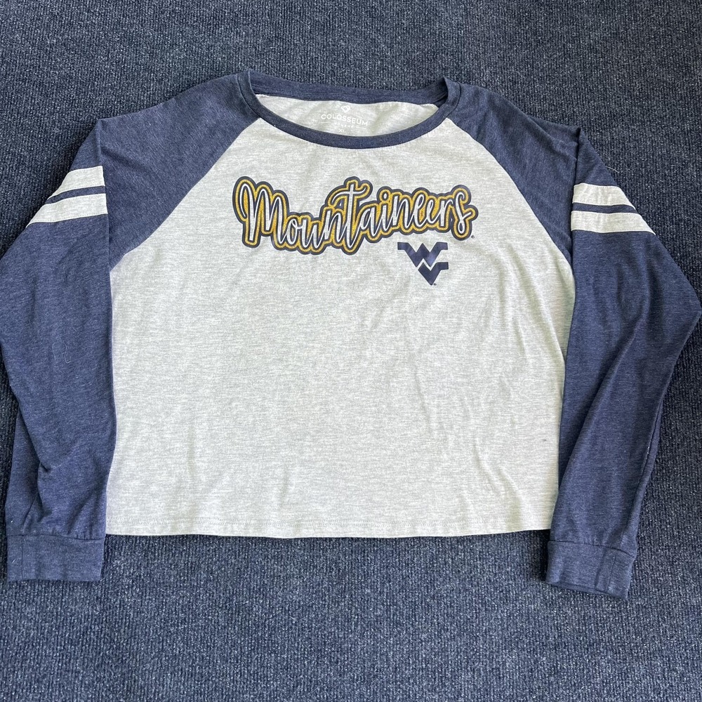 West Virginia Mountaineers Shirt Womens XL NCAA Football Colosseum Long Sleeve